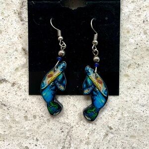 Lightweight Manatee Earrings